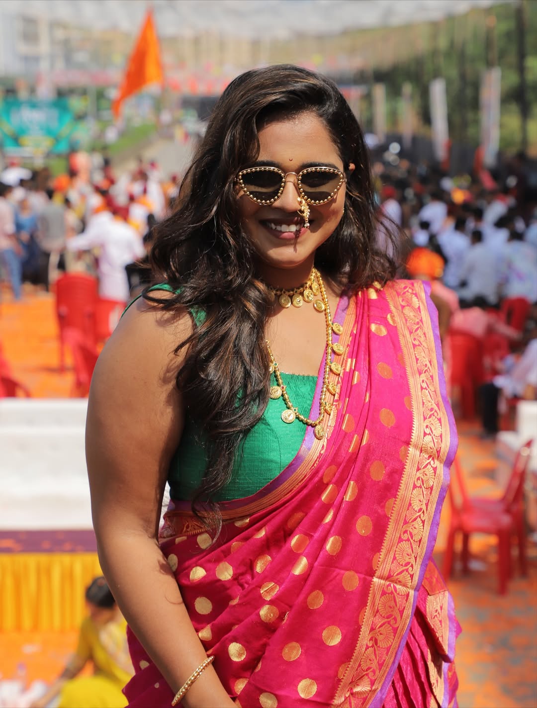Komal Shete Saree Dress Look