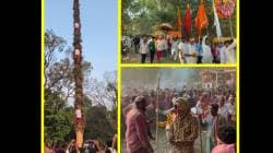 सिंधुदुर्ग : ​कुणकेरीत रोमांचकारी ‘हुडोत्सव’ संपन्न; शंभर फुटी हुड्यावर दगडांचा वर्षाव अन् भाविकांचा जल्लोष