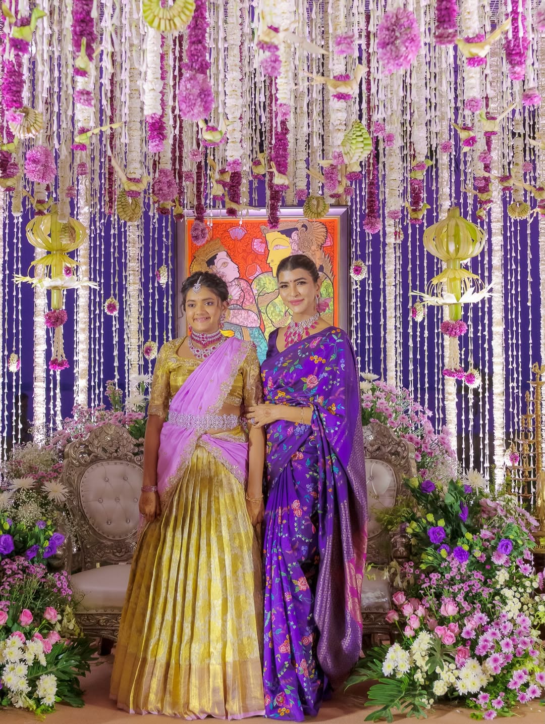 Lakshmi Manchu daughter half saree ceremony photos
