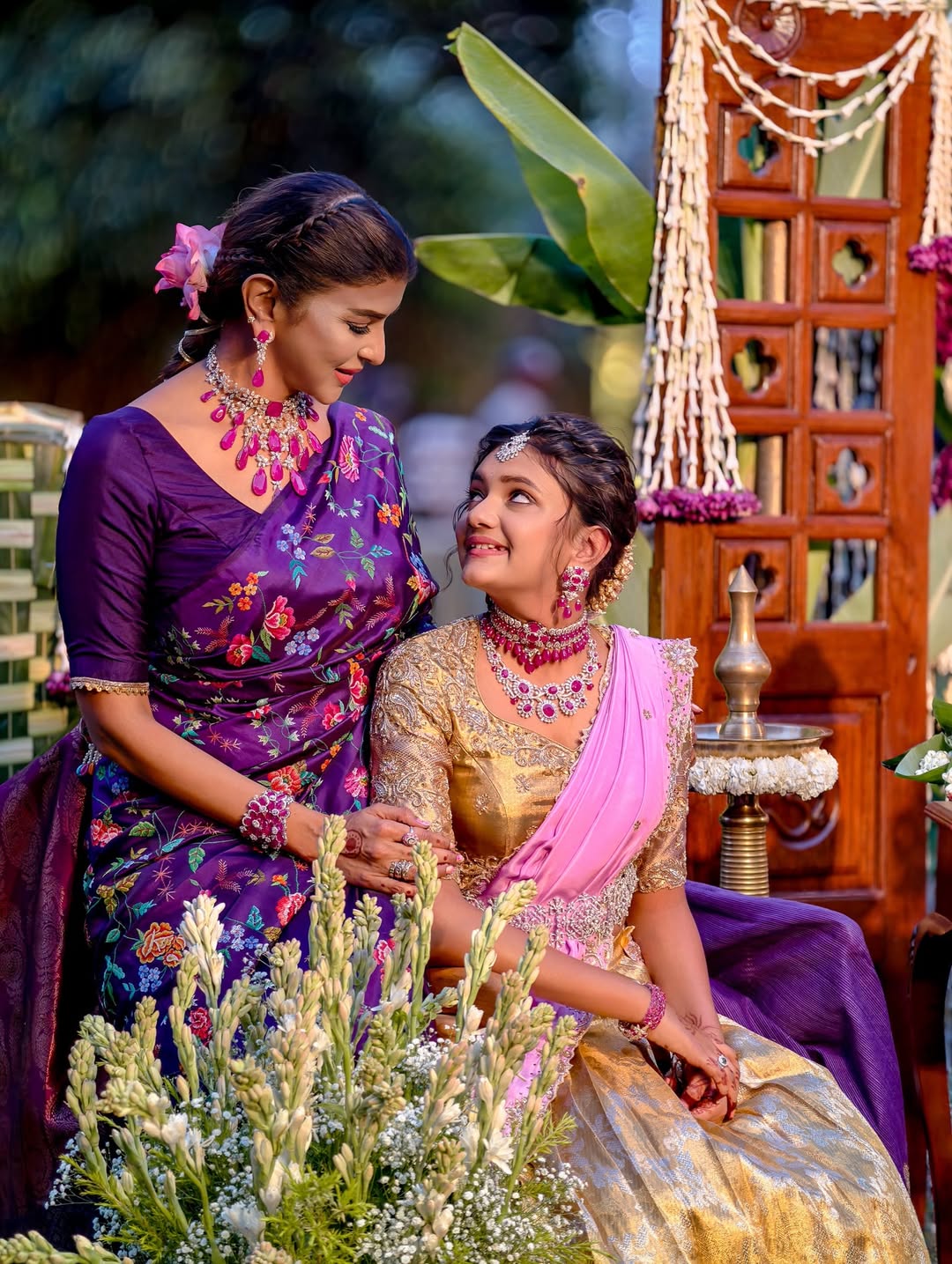 Lakshmi Manchu daughter half saree ceremony photos