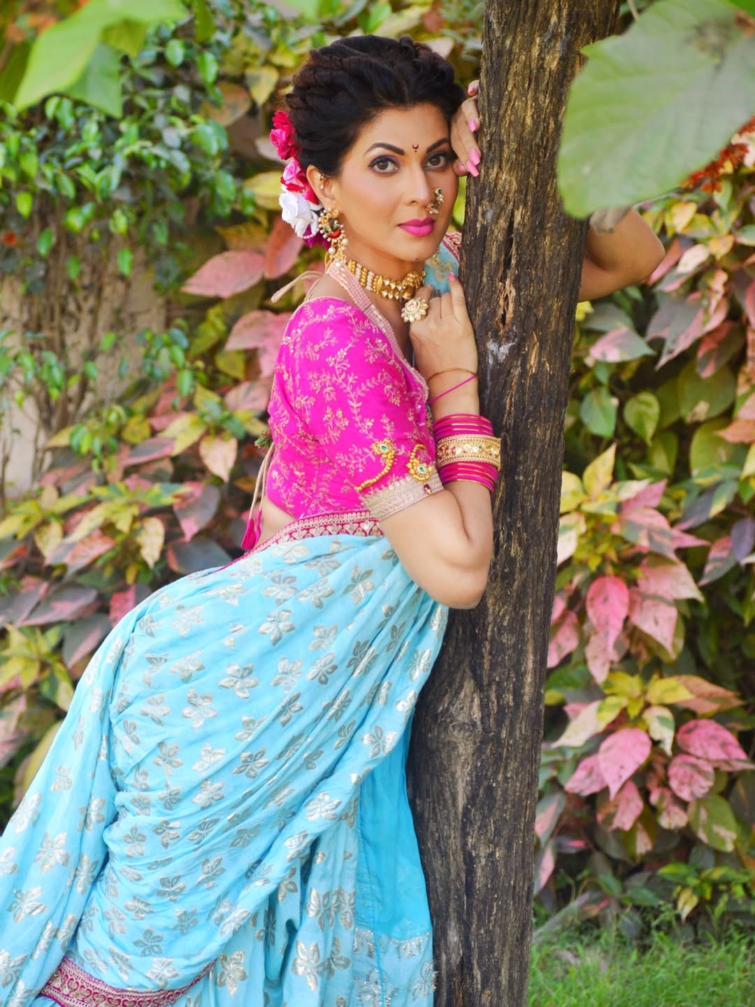 Maadhavi Nemkar Nauvari Saree Look