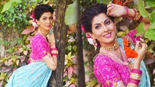 Maadhavi Nemkar Nauvari Saree Look