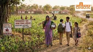 Single woman farm labourer working in rural Marathwada village Maharashtra