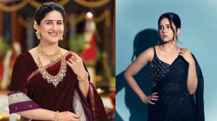 Vaidehi Parshurami purple nauvari saree look