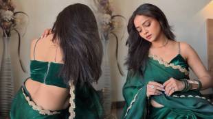 Shivali Parab glamorous green saree photoshoot goes viral