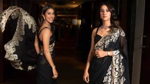 Jemimah Rodrigues black saree look goes viral on social media