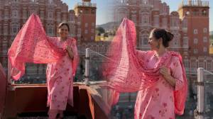 Photos: पिंक सिटीमध्ये ऐश्वर्या नारकर यांचा पिंक ड्रेसमध्ये रॉयल फोटोशूट; अभिनेत्रीच्या सौंदर्याने जयपूरही पडले फिके