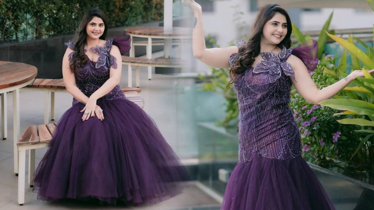 http://Veena%20Jagtap%20purple%20gown%20glamorous%20photos%20viral%20on%20social%20media