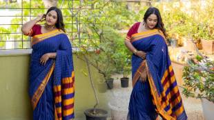 Vanita Kharat vintage saree look photos viral