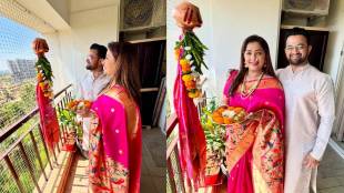 Apurva Nemlekar Gudi Padwa celebration photos, first Gudi Padwa after marriage in Bangalore