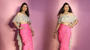 Prajakta Mali hot pink outfit photos