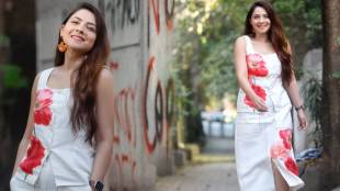 Sonalee Kulkarni stylish white outfit photos