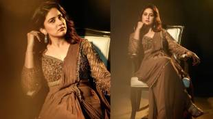 Vaidehi Parshurami indo western saree look