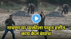 अरे यार किती भारी! नाचणाऱ्या व्यक्तीला पाहून हत्तीनं काय केलं बघाच; कधीच न पाहिलेला VIDEO पाहून तुम्हीही व्हाल थक्क