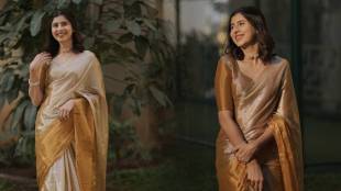 Ankita Walawalkar traditional saree look