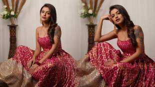 Anushree Mane royal pink look in Bigg Boss Marathi 6