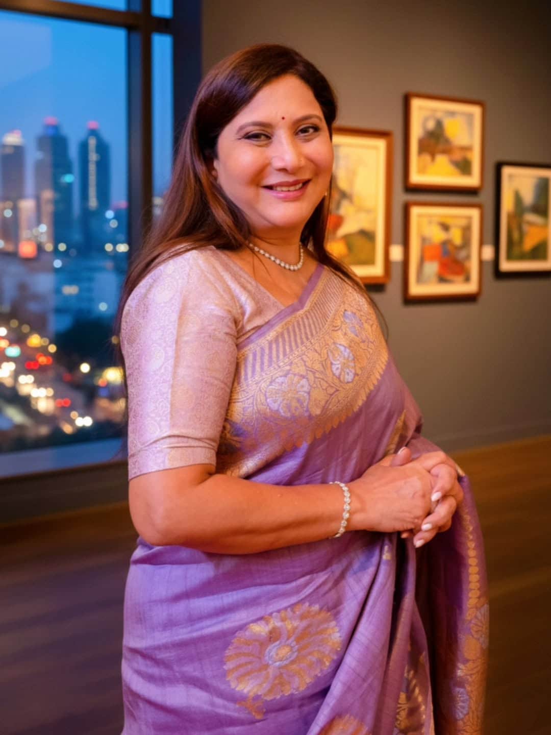 Nivedita Ashok Saraf Pink Paithani Saree Look