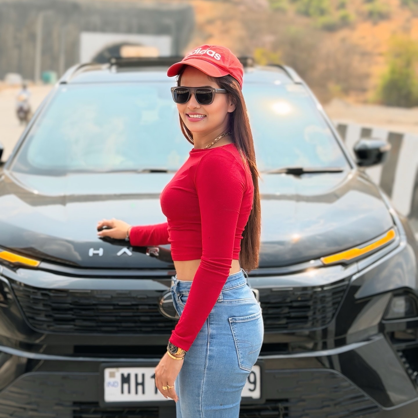 Prajakta Navnale New Car Photo