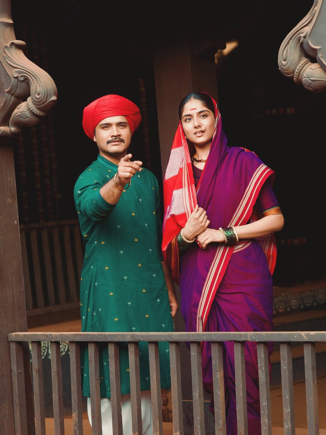 Rajasi Bhave Blue Paithani Saree Look