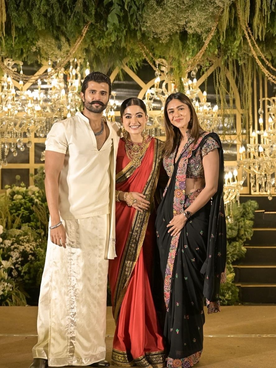 Rashmika Mandanna Vijay Deverakonda reception photos