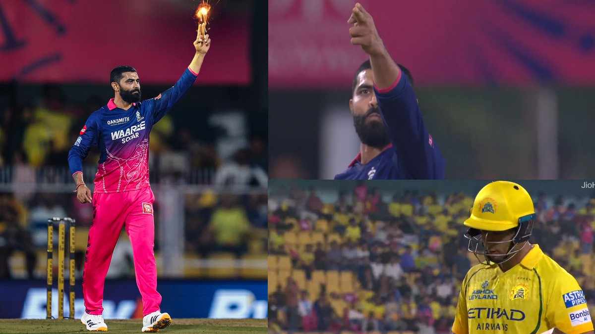 RR vs CSK: ‘बुमsss…!’, रवींद्र जडेजाने गोळ्या झाडत केलं दुबेच्या विकेटचं भन्नाट सेलिब्रेशन; VIDEO होतोय व्हायरल