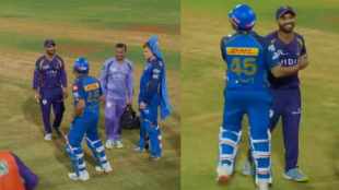 Rohit Sharma Teasing Ajinkya Rahane for having cramps while leaving Ground MI vs KKR IPL 2026
