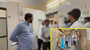 MLA Sanjay Kelkar inspecting Kalwa Hospital hostel | Chhatrapati Shivaji Maharaj Hospital Thane unhygienic conditions