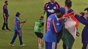 Tilak Varma apologies After Indian flag accidentally slips during victory lap places tricolor on forehead Video