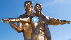 Trump Epstein Statue: ट्रम्प – एपस्टीनचा ‘टायटॅनिक’ पोझमधला वॉशिंग्टनमध्ये पुतळा; व्हिडीओ व्हायरल, पाहा