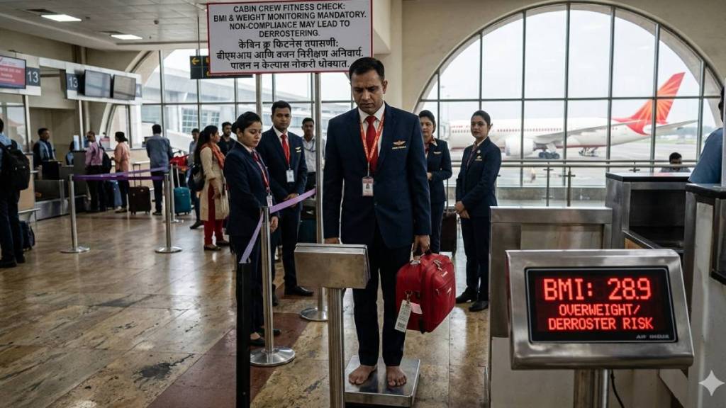 Air India cabin crew BMI check | Air India new fitness policy 2026 | एअर इंडिया केबिन क्रू वजन नियम | टाटा एअर इंडिया नवी नियमावली Air India cabin crew BMI check | Air India new fitness policy 2026 | एअर इंडिया केबिन क्रू वजन नियम | टाटा एअर इंडिया नवी नियमावली