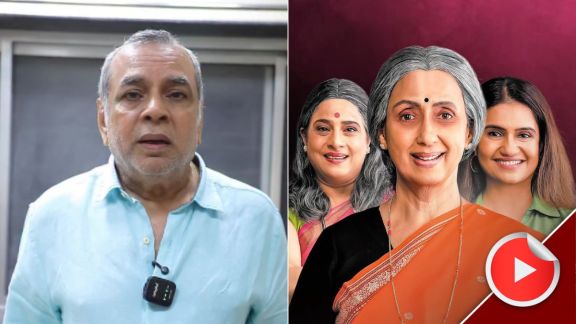 bollywood actor paresh rawal praises marathi play asen mi nasen mi actress amruta subhash shares video