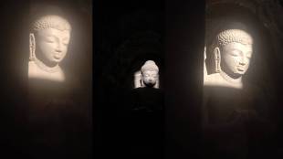Ellora Caves Buddha Idol Sun Rays | वेरूळ लेणी बुद्धमूर्ती सूर्यकिरणोत्सव सोहळा