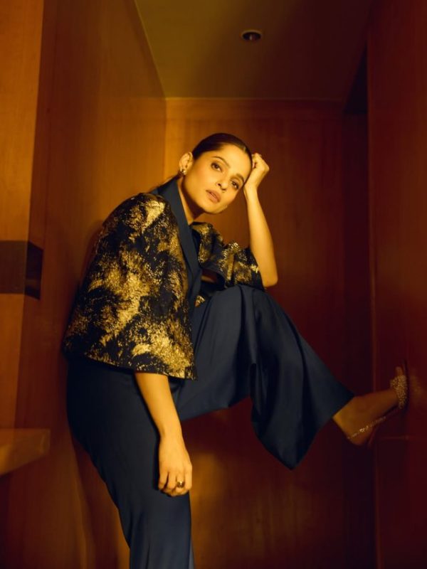 Priya Bapat stylish blue indo western look