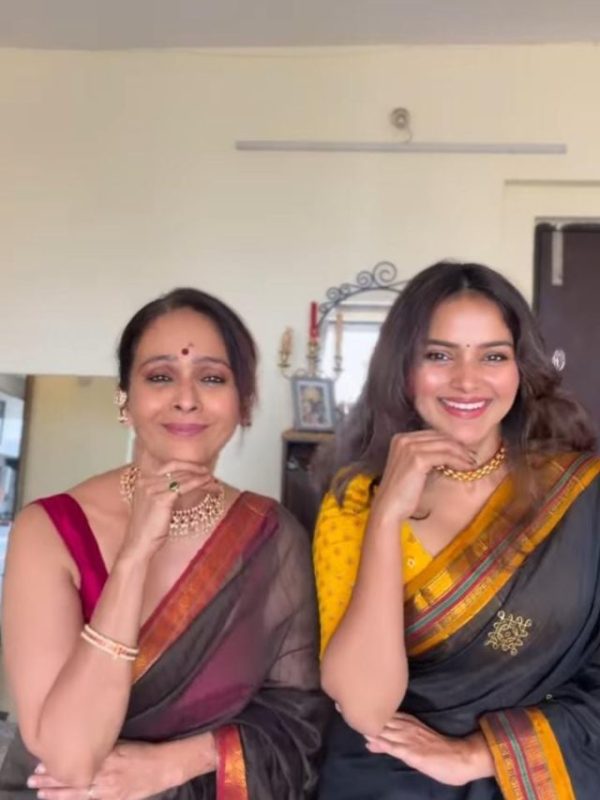 marathi actress Aishwarya Narkar Titeeksha Tawde dance video