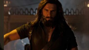 Ranveer Singh and Sanjay Dutt in Dhurandhar 2 poster