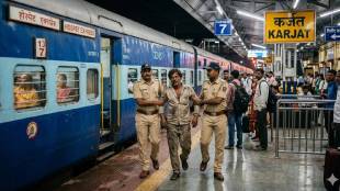 Drunk passenger drama Thane Karjat train | Railway police arrest drunk man Hospet Express | Maharashtra Prohibition Act case Thane | Dombivli man detained by GRP