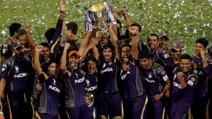 Kolkata knight riders squad after winning IPL trophy