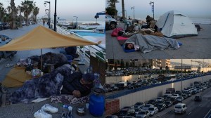 Lebanon Photos: लेबनॉनमध्ये युद्धाची भीषणता; इस्रायली हल्ल्यांनंतर हजारो लोक बेघर, कुटुंबांची रस्त्यावर रात्र