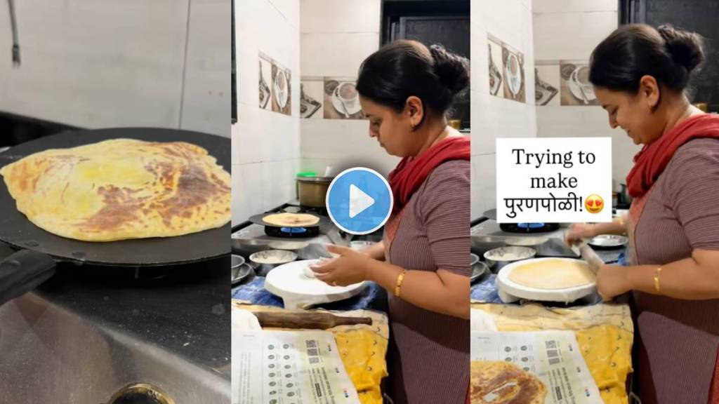 Mugdha Vaishampayan making Puranpoli at her in-laws house on Holi festival Mugdha Vaishampayan making Puranpoli at her in-laws house on Holi festival