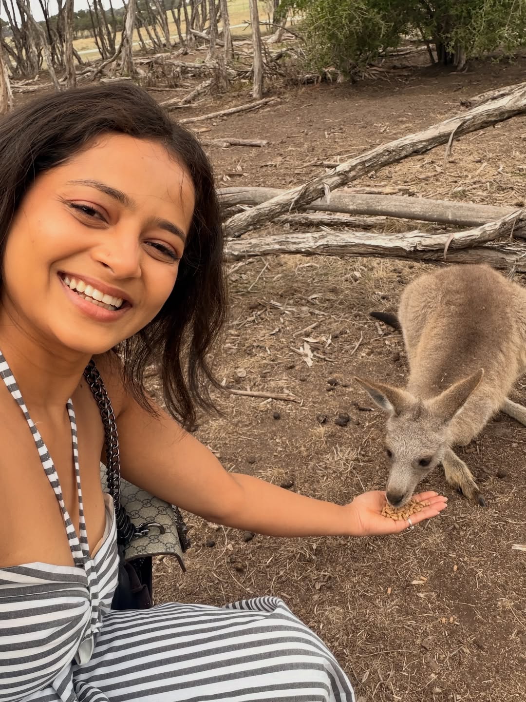 marathi actress shivali parab went to australia photoshoot with kangaroo