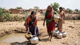 Rural Indian women fetching water long distance | Gender inequality in water access Maharashtra | UN World Water Development Report 2026 | Impact of climate change on women's health