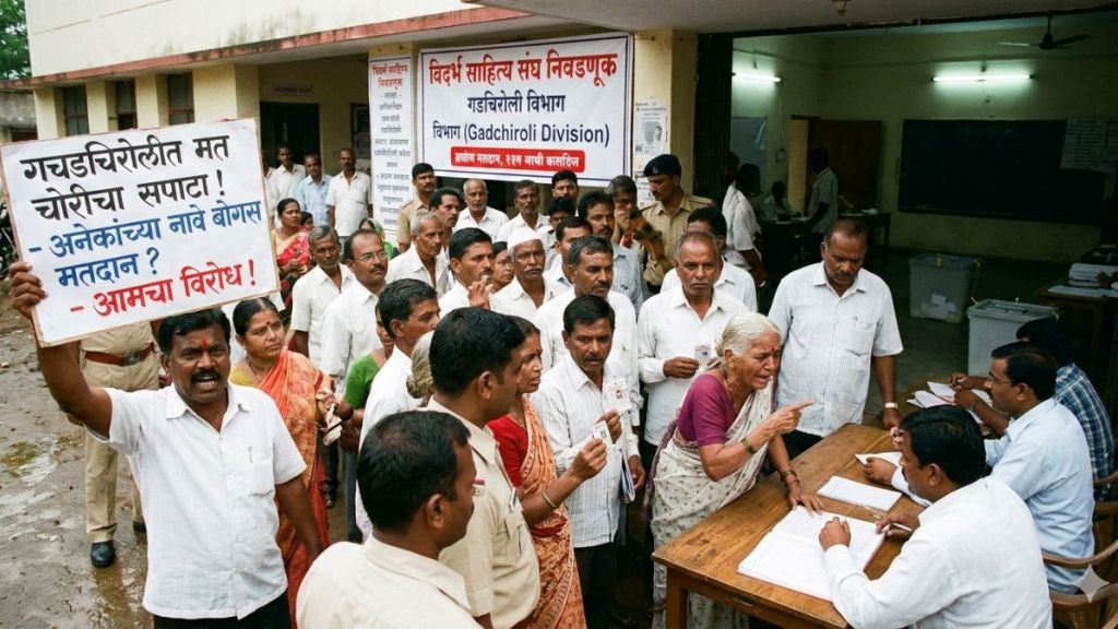 vidarbha-sahitya-sangh-election-fraud-bogus-voting-alleged-in-gadchiroli vidarbha-sahitya-sangh-election-fraud-bogus-voting-alleged-in-gadchiroli