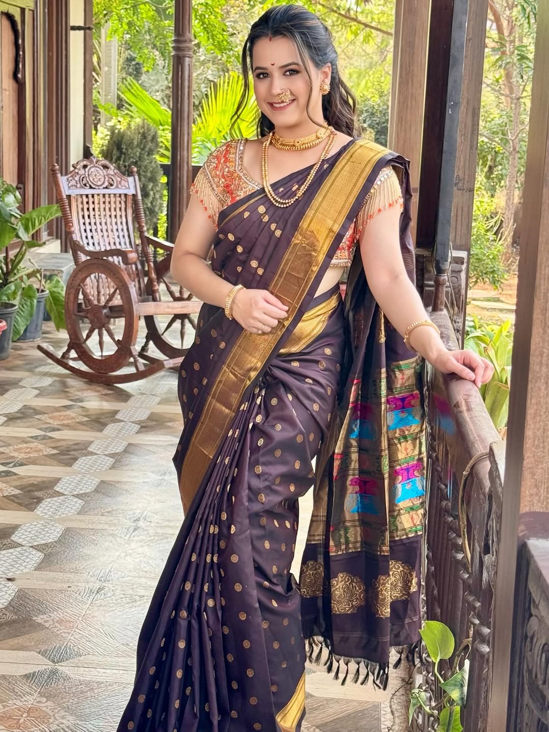 Prajakta Gaikwad Kalubai temple visit photos