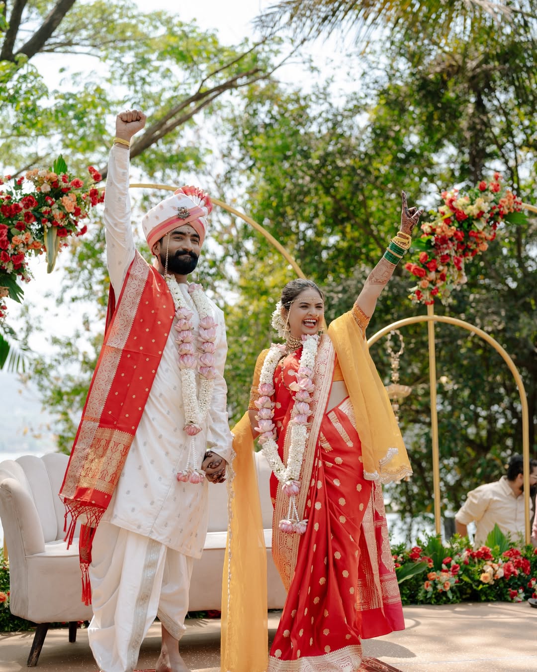 Apurva Gore engagement look photos