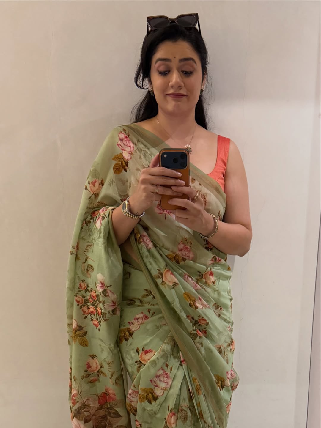 Girija Oak pastel dress look