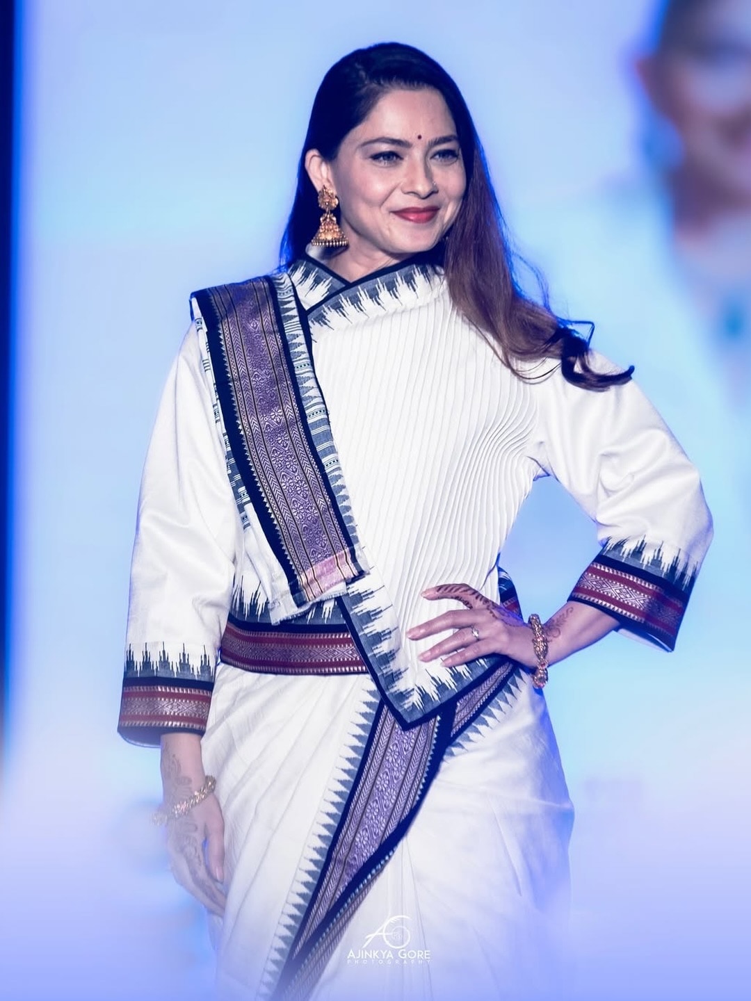 Sonalee Kulkarni Vidarbha Karvatkathi saree ethnic look