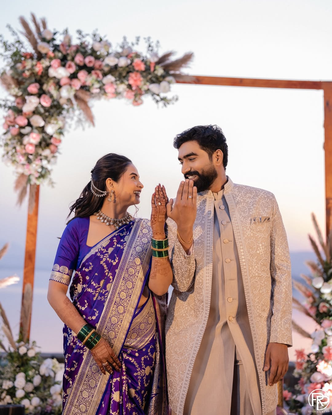 Apurva Gore engagement look photos