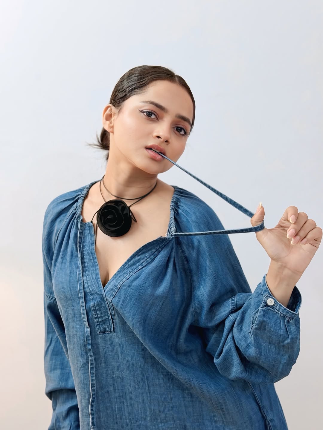 Shivali Parab bold photoshoot in denim one piece