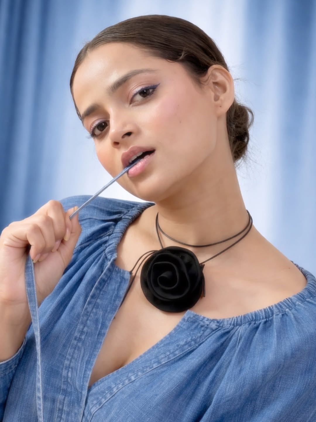 Shivali Parab bold photoshoot in denim one piece