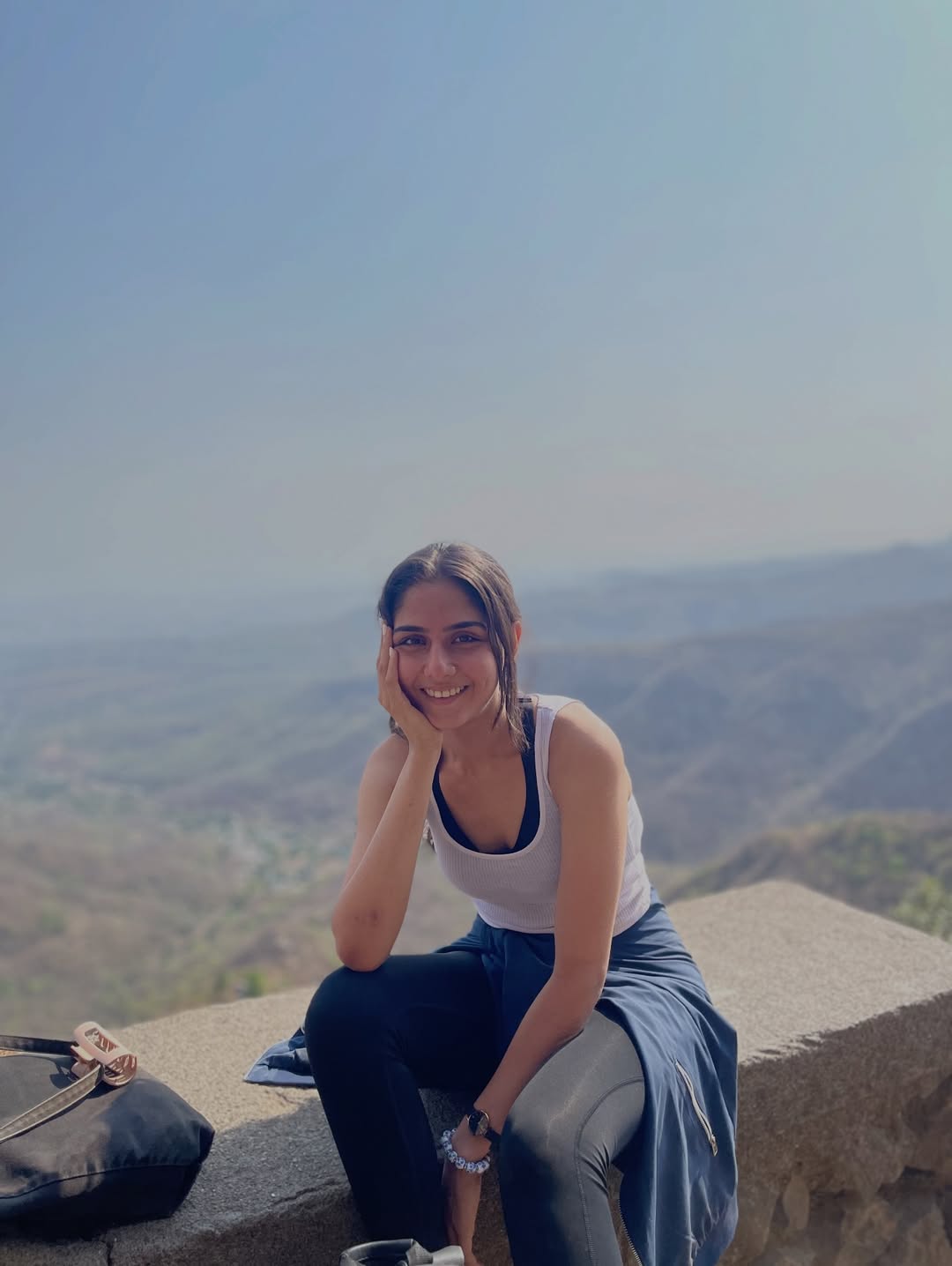 Rajasi Bhave and abhishek deshmukh sinhagad trekking photos